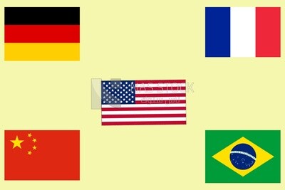 Different flags for different countries, graphics, icons, vector illustrator.