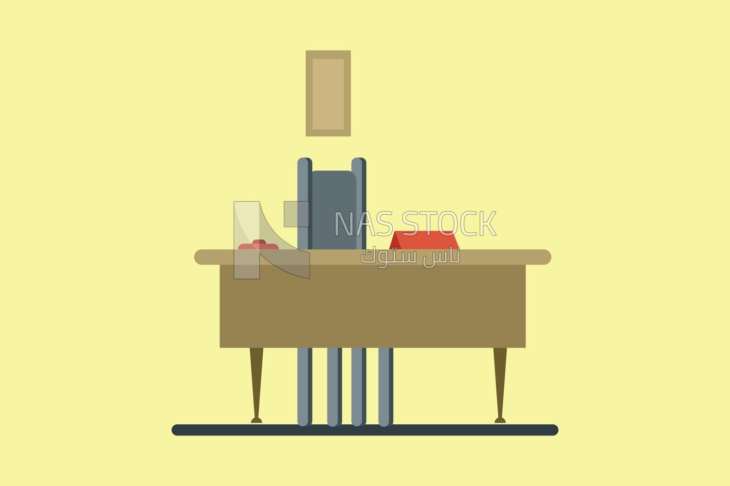 Desk icon, icons and templates, vector illustrator