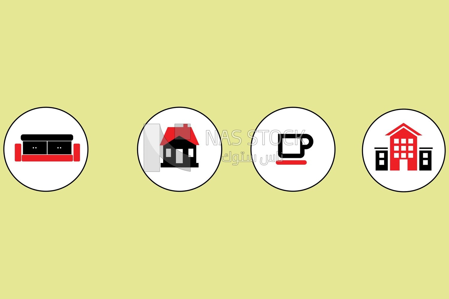Different icons on the same background, graphics, icons, vector illustrator.