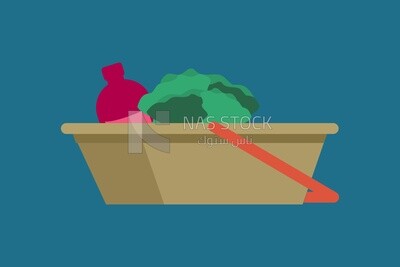 Plate with a vegetable icon, icons and templates, vector illustrator