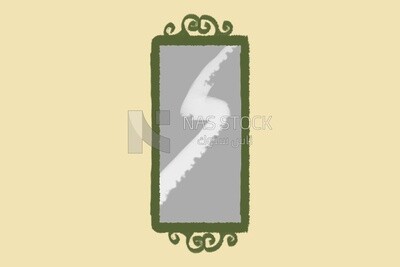 Wall mirror, icons and templates, vector illustrator