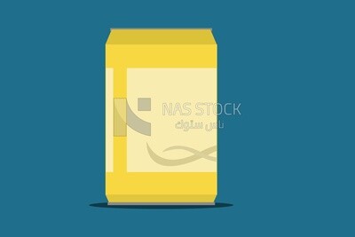 Yellow can, icons and templates, vector illustrator