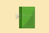 Green book, graphics, icons, vector illustrator.