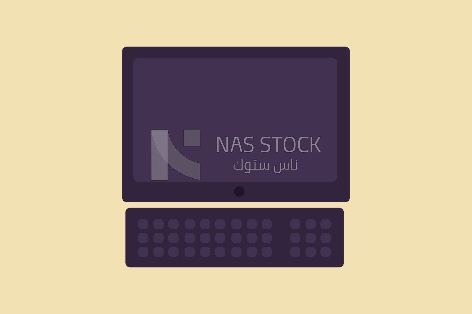 Computer screen, icons and templates, vector illustrator
