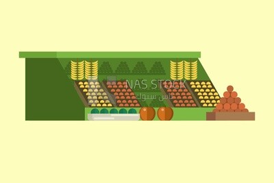 Local stall market selling fruits and vegetables