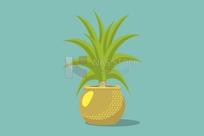 Green plant, graphics, icons, vector illustrator.