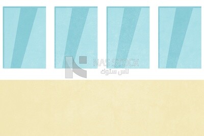 Four pieces of glass on a yellow background, wallpaper, vector illustrator