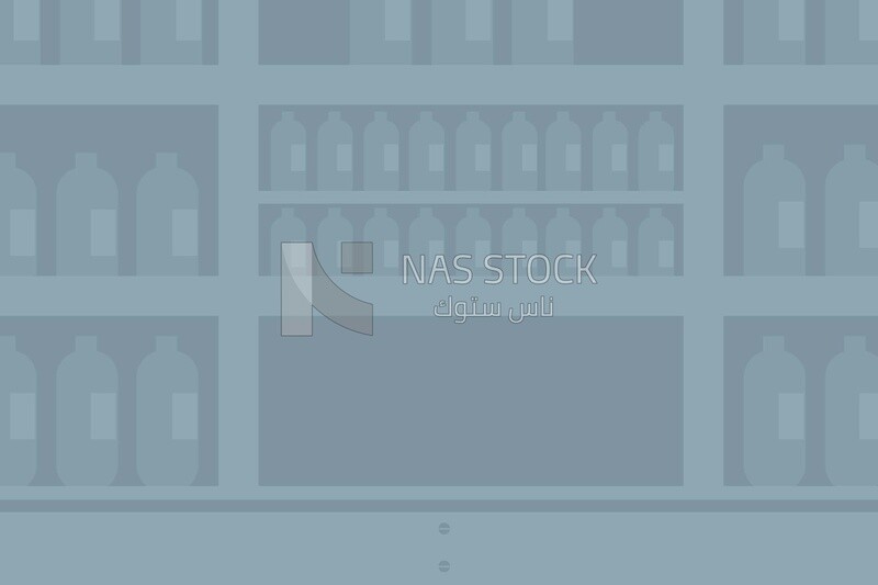 Bottles background, wallpaper, vector illustrator