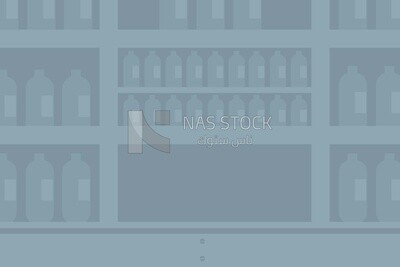 Bottles background, wallpaper, vector illustrator