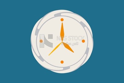 Wall clock, graphics, icons, vector illustrator.