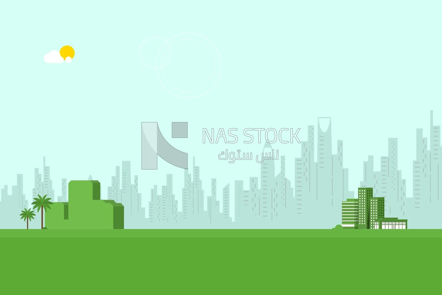 Cityscape background for banner or template, wallpaper, vector illustrator, scene