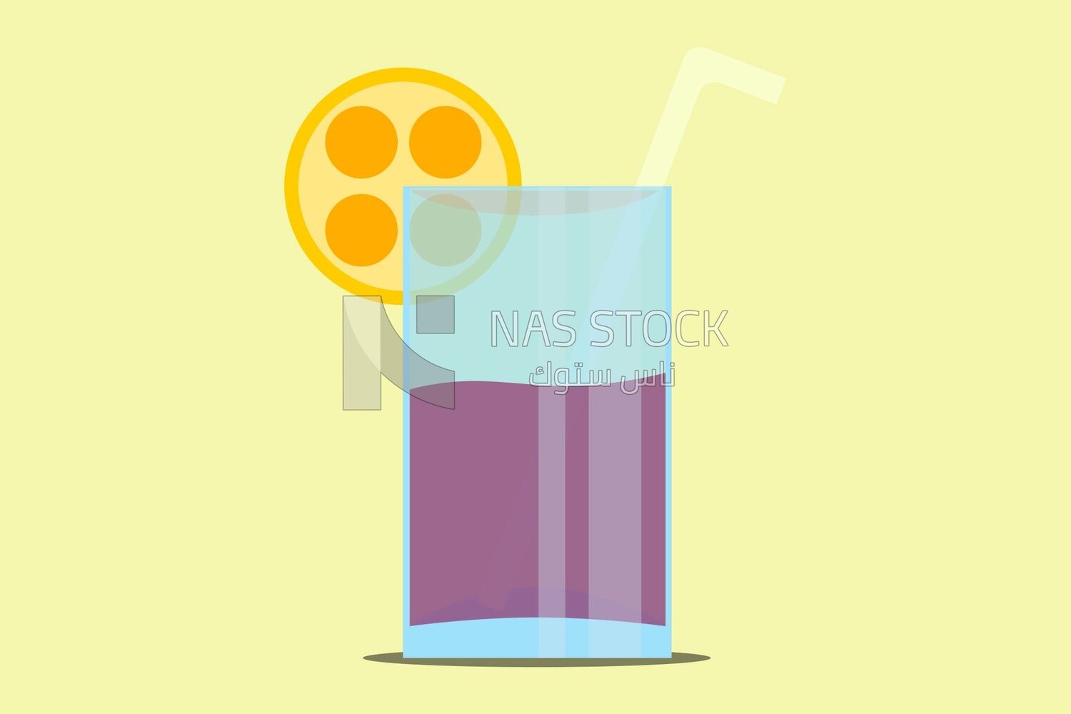 Cup of orange juice, icons and templates, vector illustrator
