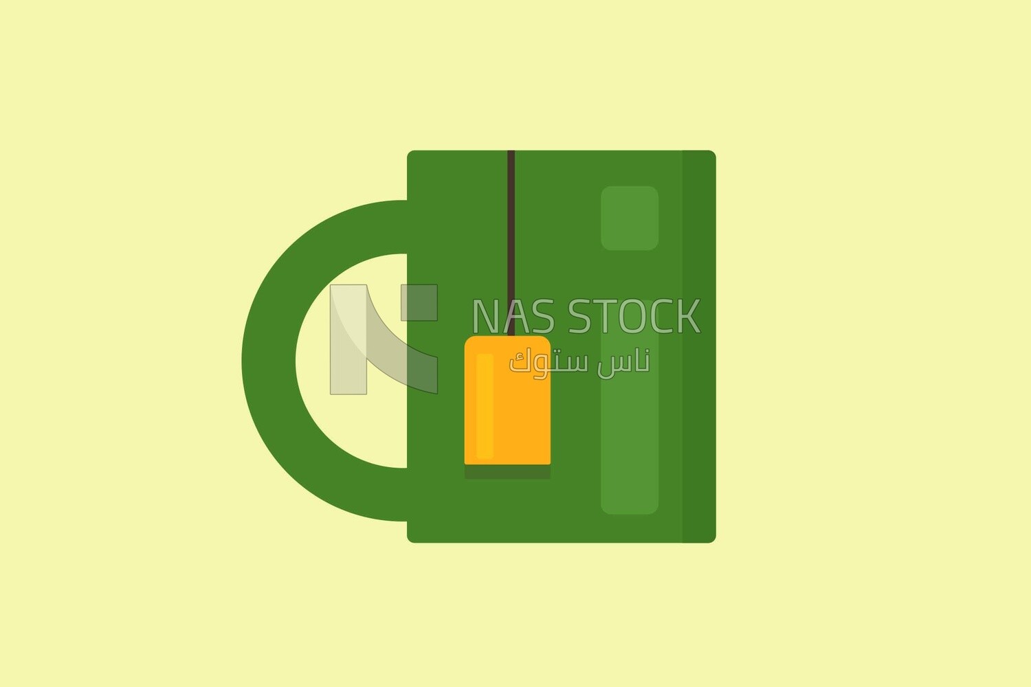 Green cup, graphics, icons, vector illustrator.