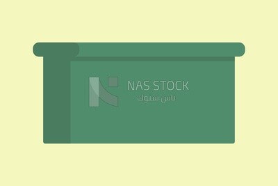 مكتب اخضر على خلفية بيضاء ، رسومات ، أيقونات ، فيكتور اليستريتور