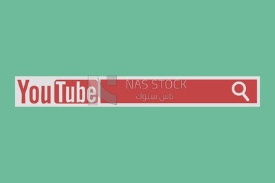 Youtube search bar, signs, icons, vector illustrator