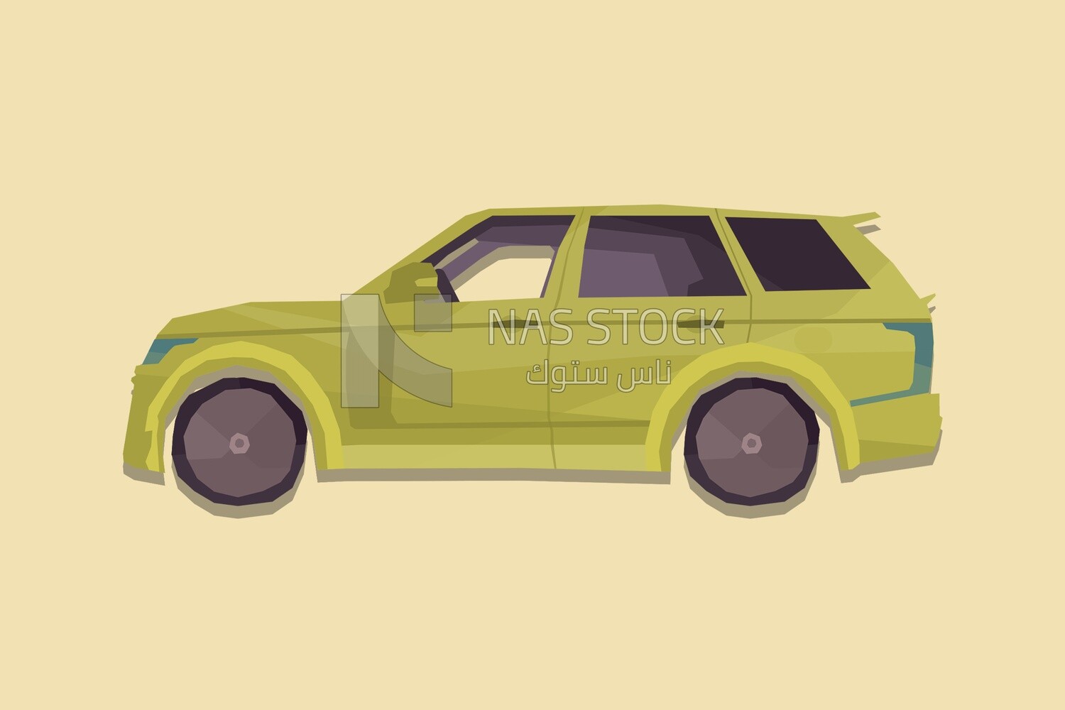 Green car icon, icons and templates, vector illustrator