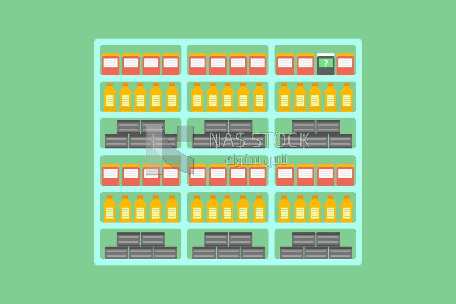 Sale shelves with cans