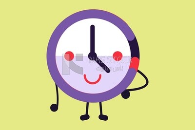 Wall clock, icons and templates, vector illustrator