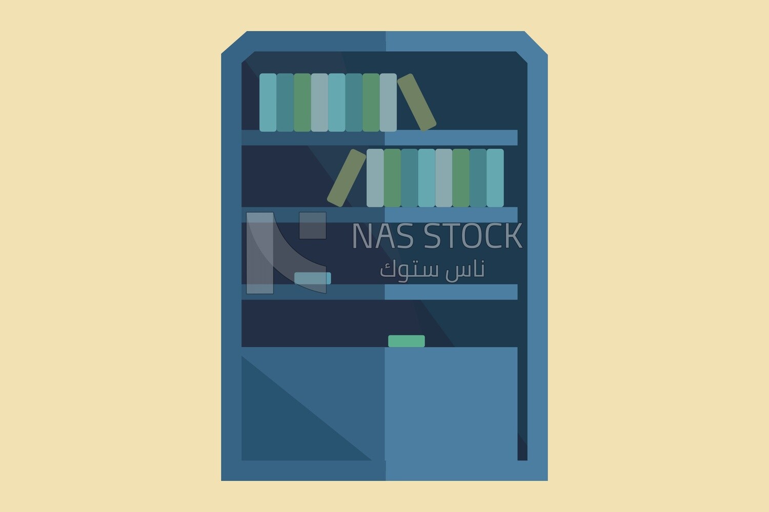 دولاب به كتب ، رسومات ، أيقونات ، فيكتور اليستريتور