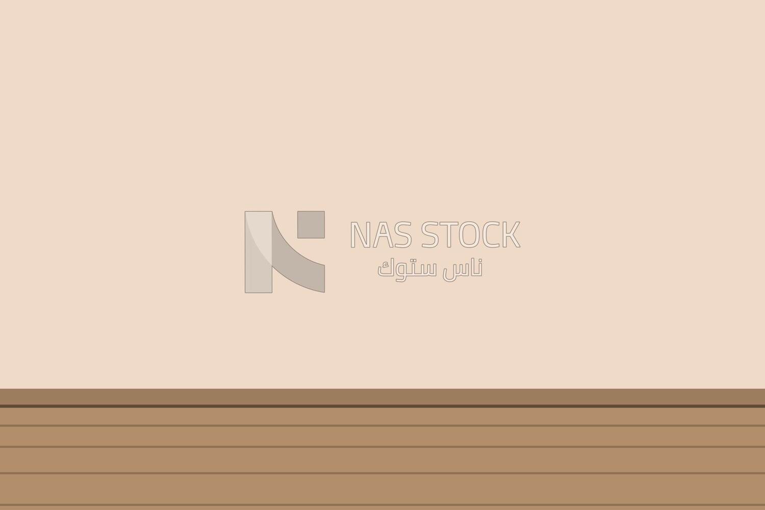 beige background with a wooden floor, wallpaper, vector illustrator