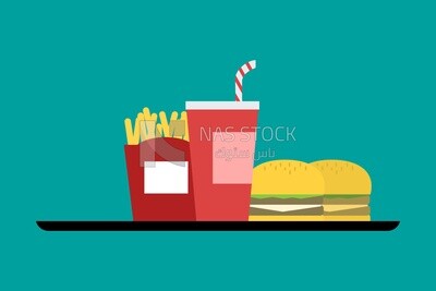 Fast food icons, icons and templates, vector illustrator