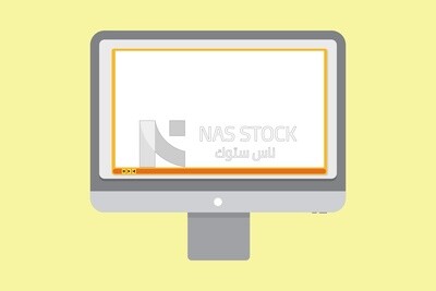 Computer screen, icons and templates, vector illustrator