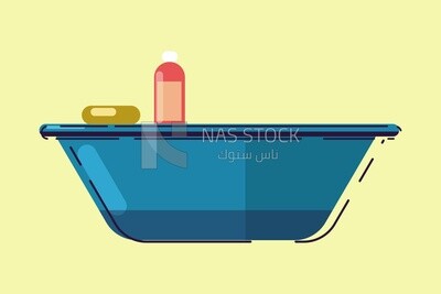 Bathtub, icons and templates, vector illustrator