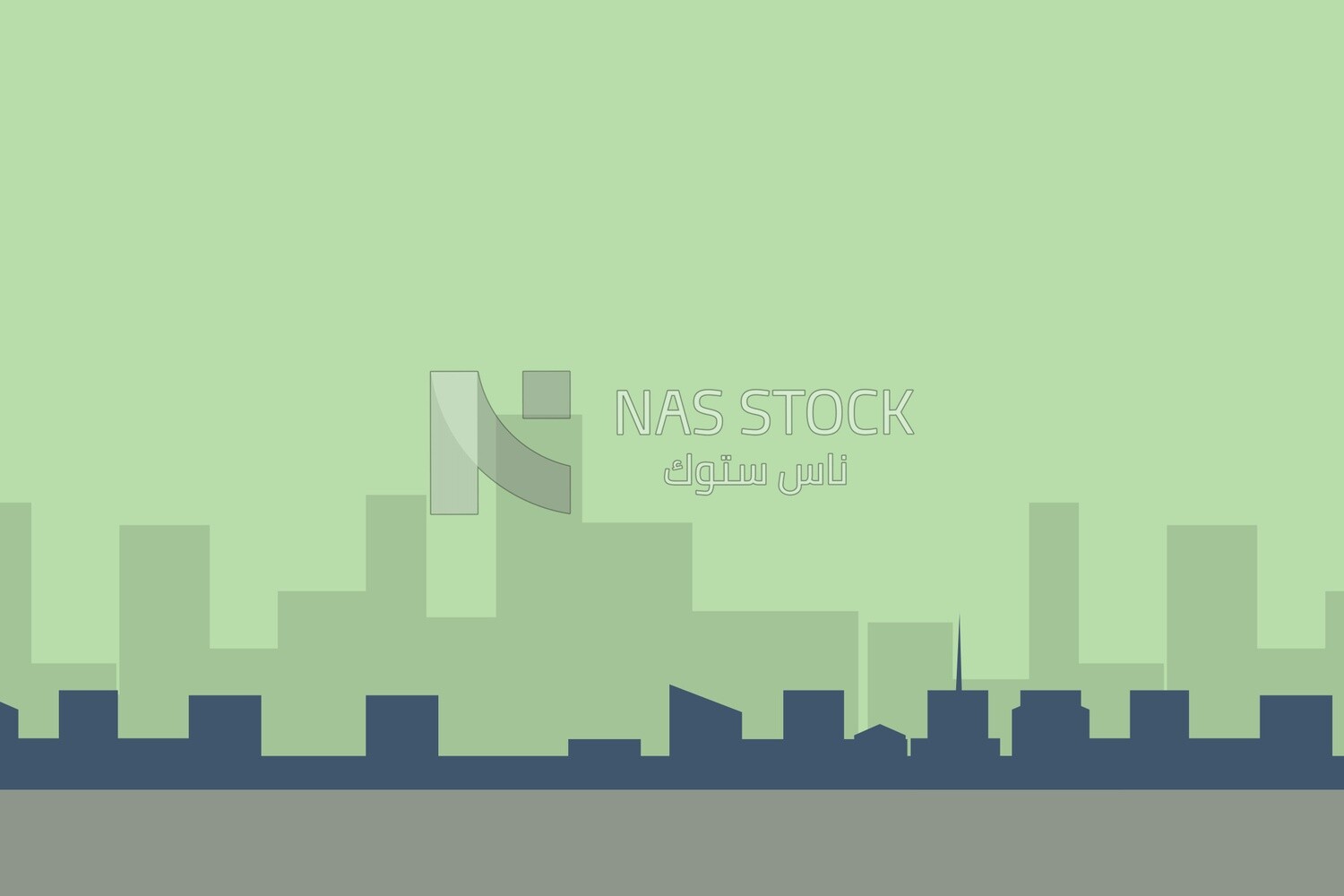 View of buildings, wallpaper, vector illustrator