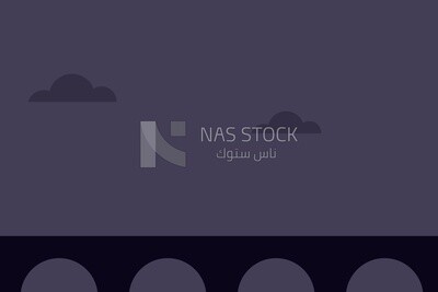 Purple background with clouds, wallpaper, vector illustrator