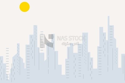 Cityscape background for banner or template, wallpaper, vector illustrator, scene