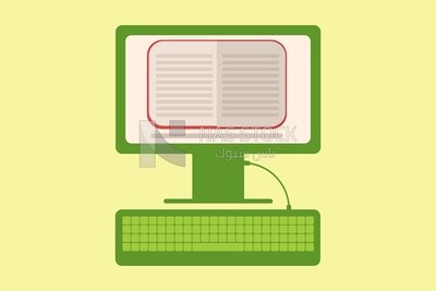 Computer screen, icons and templates, vector illustrator