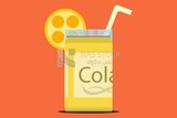 Cup of orange juice, icons and templates, vector illustrator