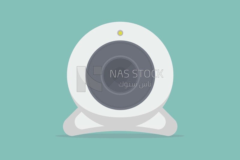 Office camera, graphics, icons, vector illustrator.