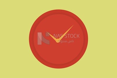Wall clock, graphics, icons, vector illustrator.