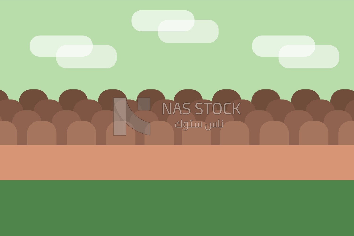 View of buildings, wallpaper, vector illustrator