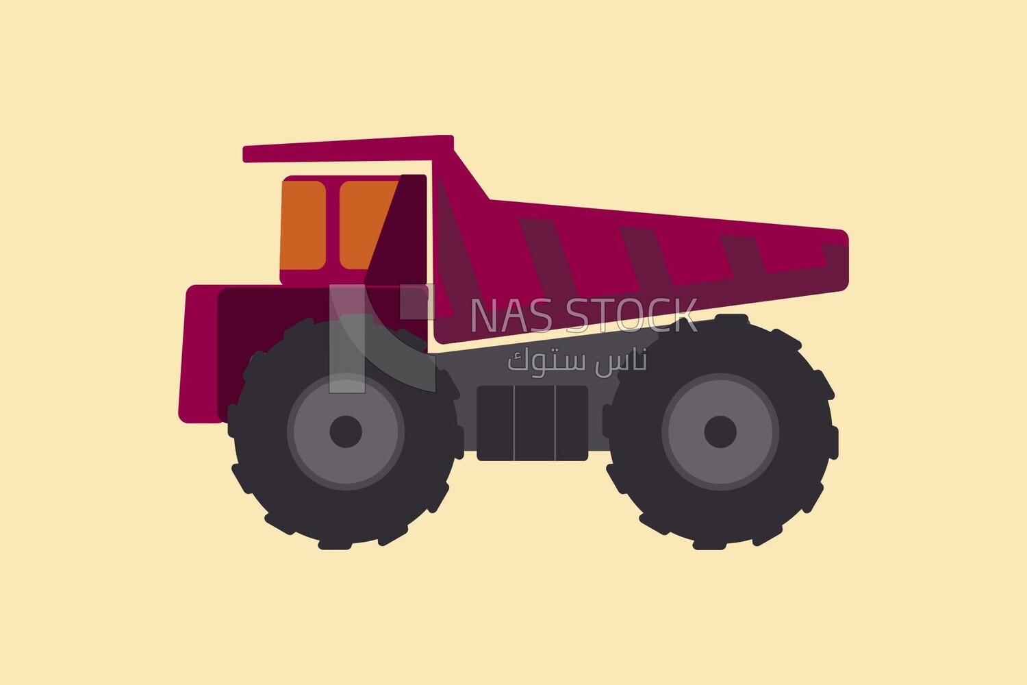 Dump Truck, graphics, icons, vector illustrator.