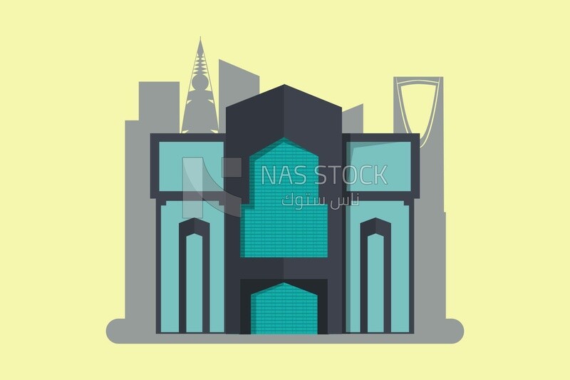 View of saudi towers, graphics, icons, vector illustrator.