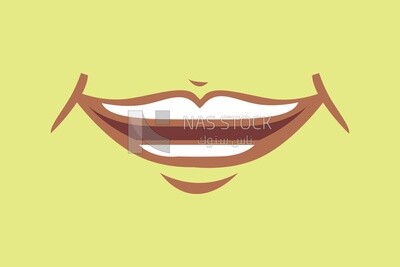 Smiling lips icon, icons and templates, vector illustrator