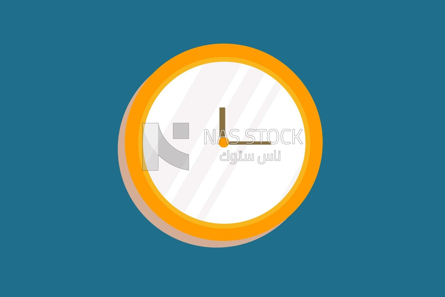 Wall clock, graphics, icons, vector illustrator.
