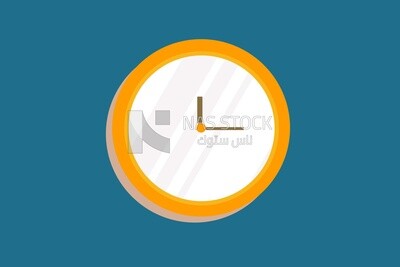 Wall clock, graphics, icons, vector illustrator.