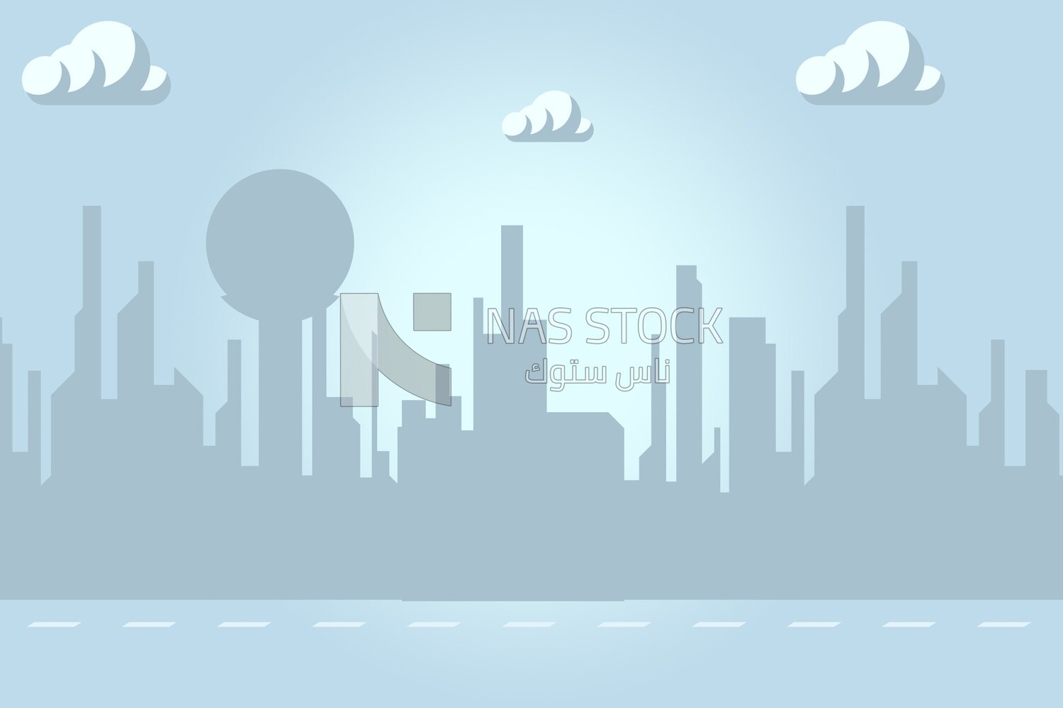 View of the building in the city, wallpaper, vector illustrator