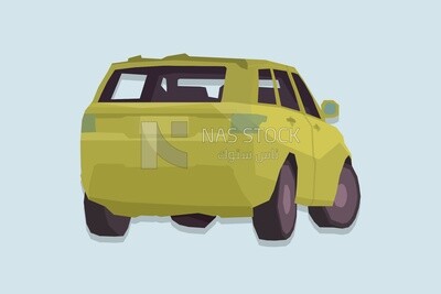 Green car icon, icons and templates, vector illustrator