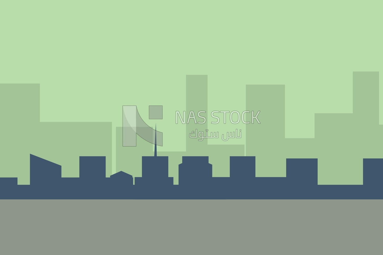 View of buildings, wallpaper, vector illustrator