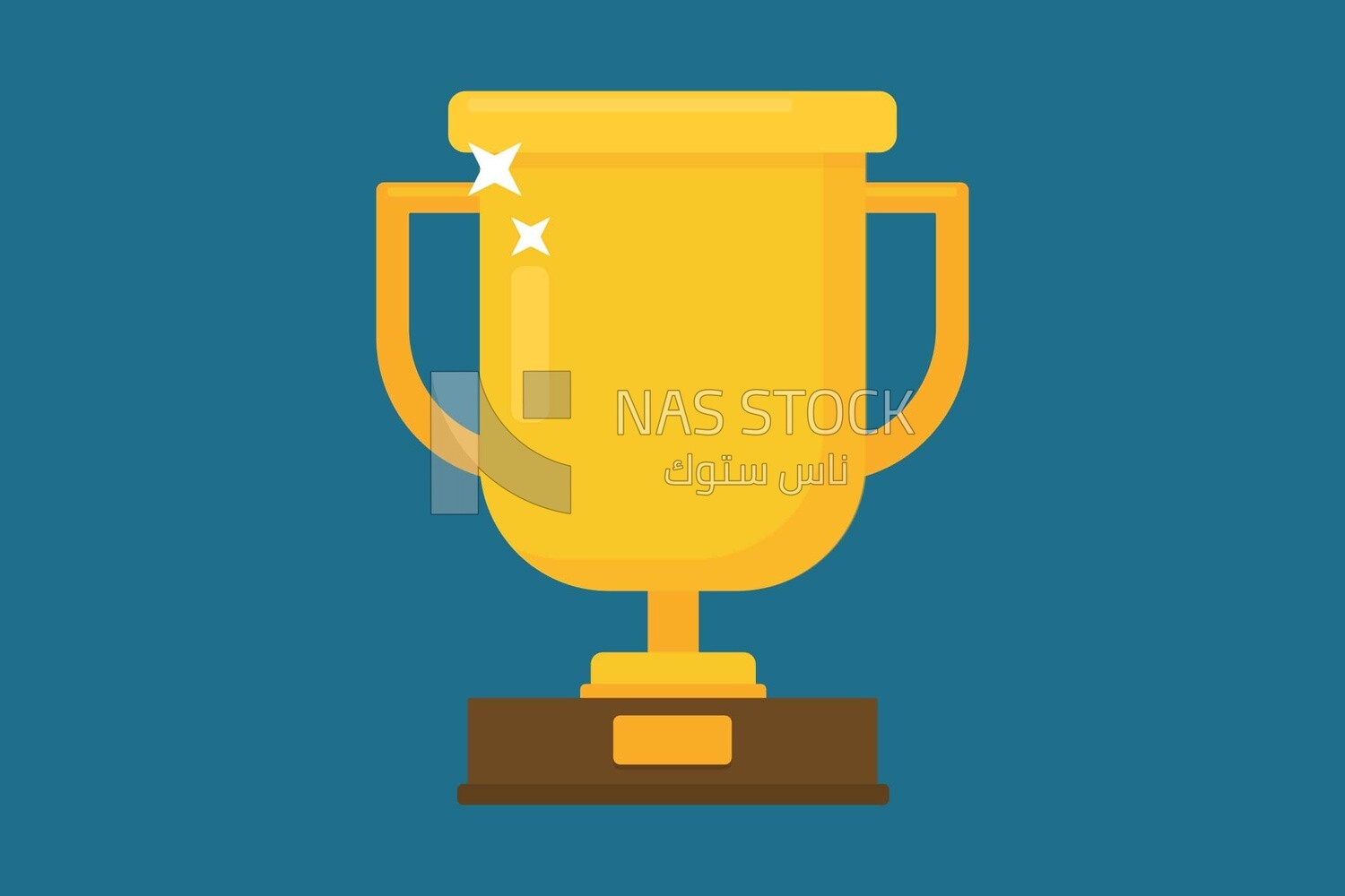 Golden cup, graphics, icons, vector illustrator.