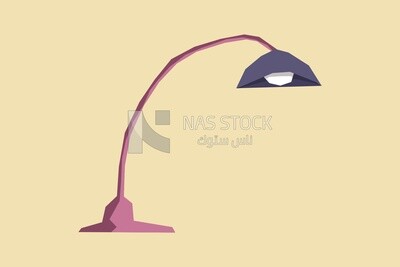 Desk lamp, icons and templates, vector illustrator