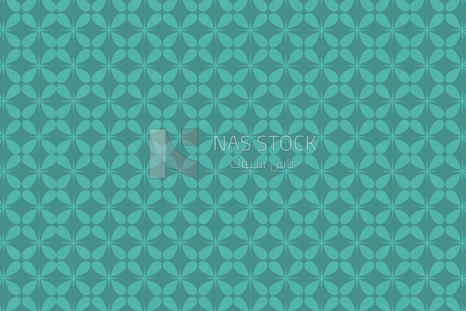 Green background with white flowers, wallpaper, vector illustrator