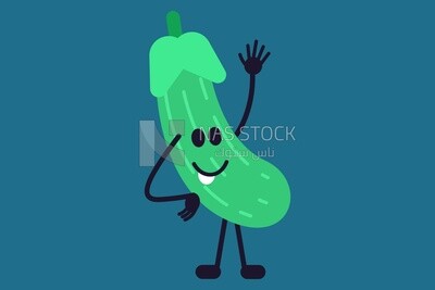 Cucumber character, icons and templates, vector illustrator