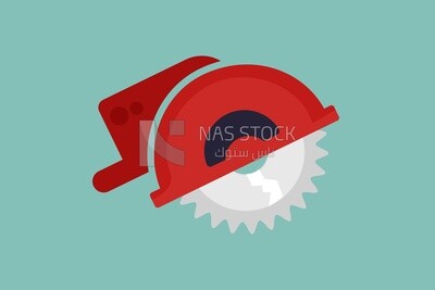 Red iron cutter, icons, vector illustrator