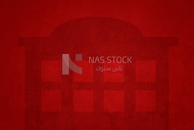 Building on a red background, wallpaper, vector illustrator