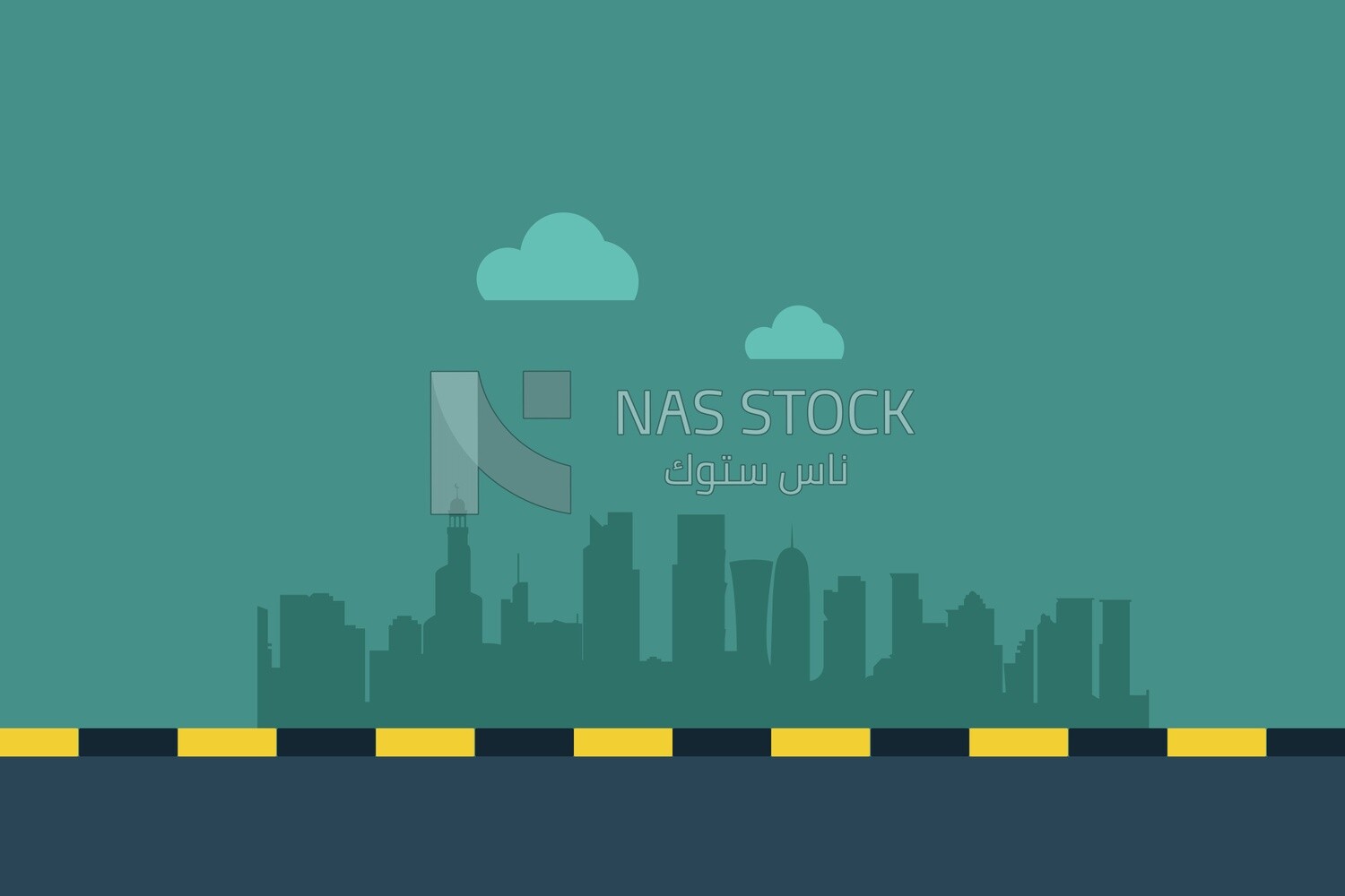 View of the building in the city, wallpaper, vector illustrator